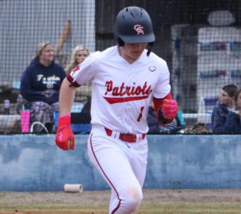 Jackson Knight, pictured here at a home game earlier this season, hit his first career home run this week in the tenth inning to beat Robert Toombs this week.