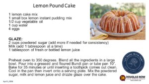 Lemon Pound Cake Recipe