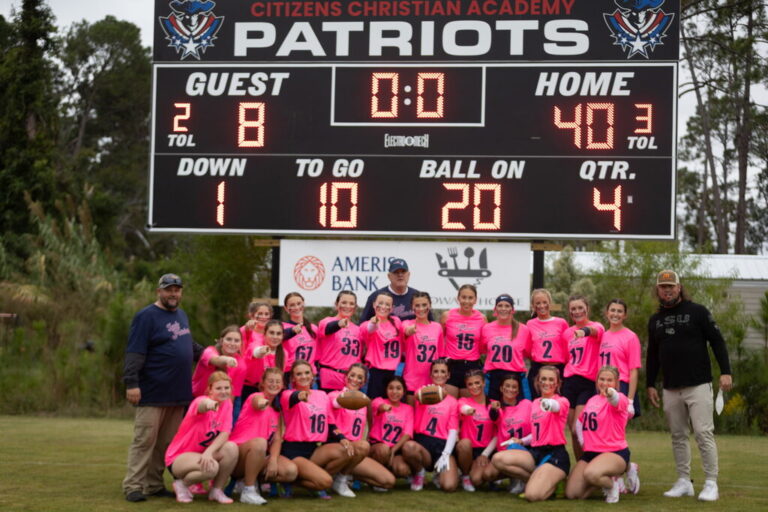 CCA Lady Patriots win first-ever high school flag football games in Coffee County history