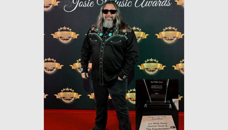 Derrick Dove & The Peacekeepers win Song of the Year at the Annual Josie Music Awards Derrick Dove